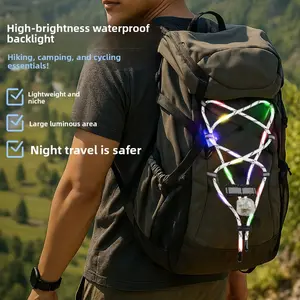 LED backpack light outdoor camping backpack light with outdoor running night riding flash backpack light warning light