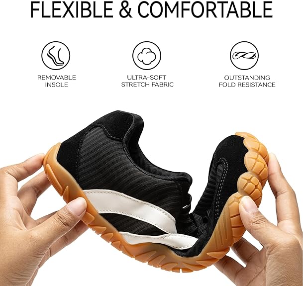 【2026 pro】Barefoot Shoes Women Casual Sneakers,Wide Toe Box Shoes Women Zero Drop Barefoot Shoe Men,Minimalist Trail Running Shoe,Non-Slip Lightweight Breathable Comfortable Fashion Walking Hiking Shoes Unisex