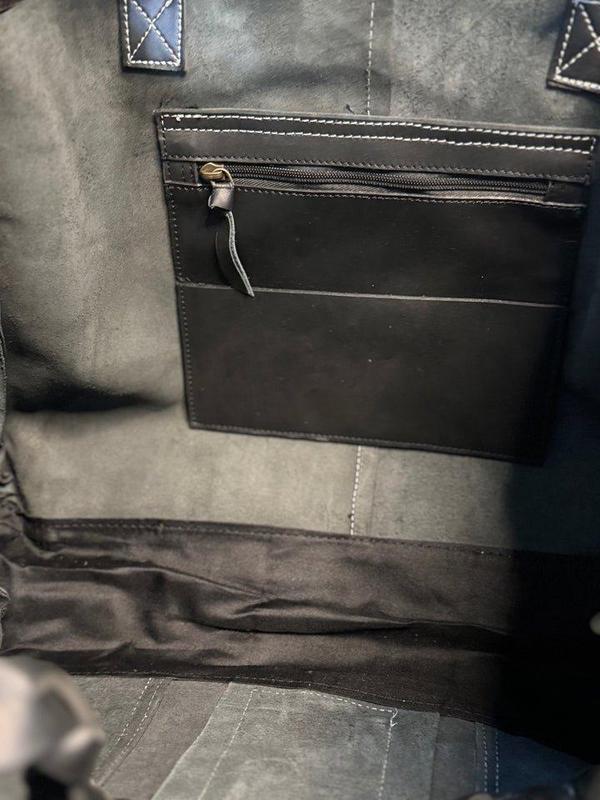 Untammed Traveler Weekender Bag - Leather Tote with Braided Straps & Fringe - Spacious Inside Pocket - Black Brown Red Options