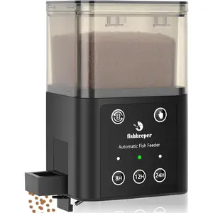 Automatic Fish Feeder for Aquarium - 320ML Large Capacity Adjustable Automatic Dispenser with Timer for Vacation, Weekend or Daily Use, Three Fixed Methods