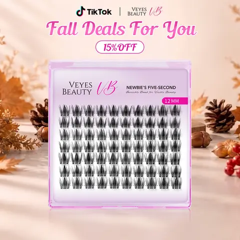 VEYESBEAUTY Cosmetic Manga Lash Clusters, 10-18mm Multi-Size C Curl False Eyelashes, Adhesive-Compatible, Invisible Band, Lightweight Soft for Wispy Natural Look, for Adults, Anime Lashes