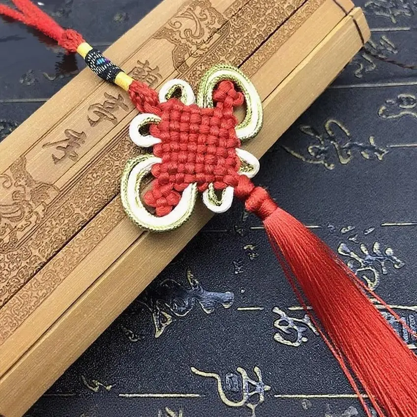 Handmade Traditional Chinese Knot Evil-Warding Ornaments - DIY Beading Jewelry Making Supplies, Lucky Charms for Home Decoration, Evil Handmade Ornament for Fortune Boost