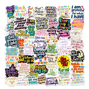 56 Colorful Inspirational English Quotes Graffiti Stickers Positive Energy Short Phrases for Journal Decoration