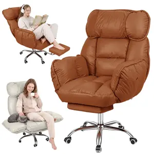 Bodonl  Ergonomic Chair with Footrest Wide Cross Legged Chair with Reversible Armrests, 160-degree Tilt, Lumbar Support,Heavy-Duty Base, Big and Tall Executive Chair Plus