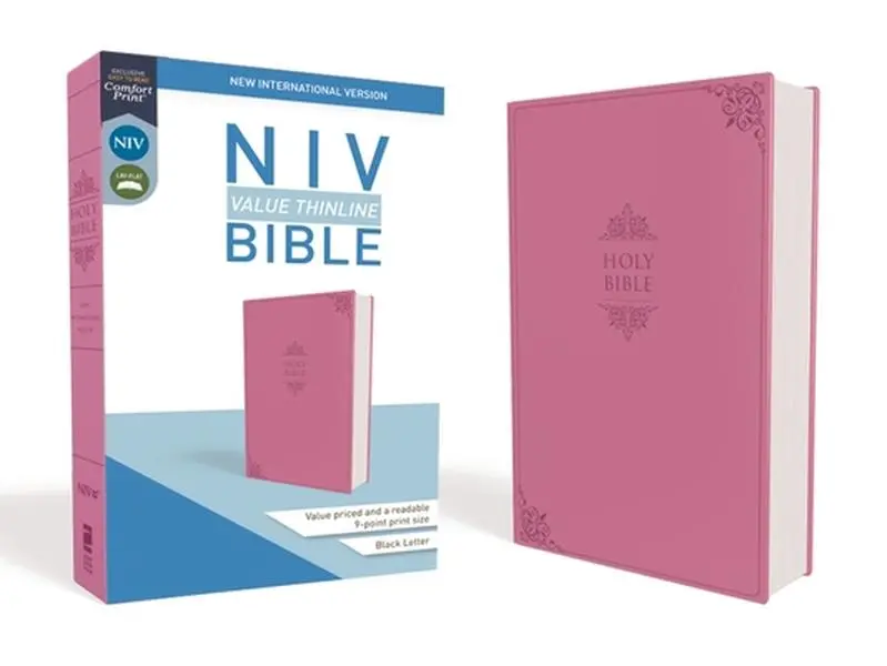 USED Book - NIV, Value Thinline Bible, Imitation Leather, Pink by Zondervan (Imitation Leather) - english