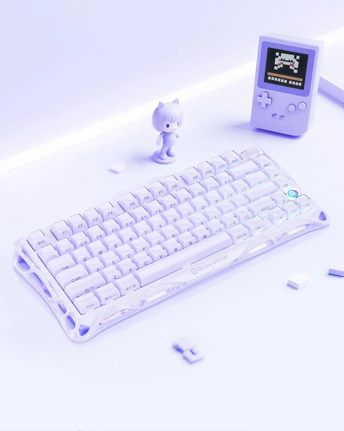 GravaStar Mercury V75 HE Keyboard Lavender Purple – 75% Hall
