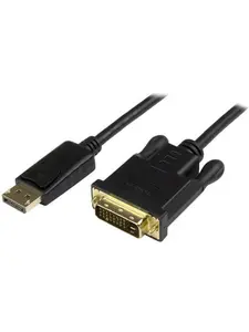 Startech ST-DP2DVI2MM3 3 ft Male-to-Male Compact Digital DisplayPort-to-DVI Adapter Cable, Computer-Projector Connection, Electronics Accessory, Projector Attachment