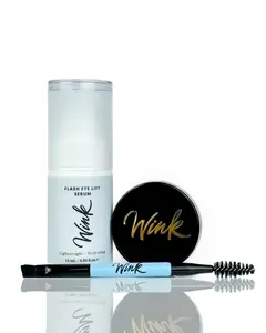 Wink The Embrowerment Kit - Dual Sided, Wink Applicator Brush, Power Hold Styling Wax & Flash Eye Lift Serum
