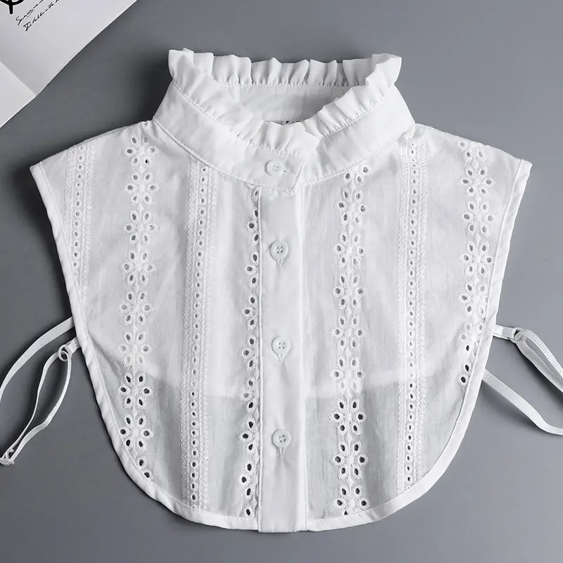 Jacquard fake collar high-end women's versatile decorative collar fake collar fake stand collar pure cotton collar simple fungus edge fake collar