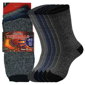 Men's Winter Thermal Heated Work Heavy Duty Boots Warm Crew Socks 10-13