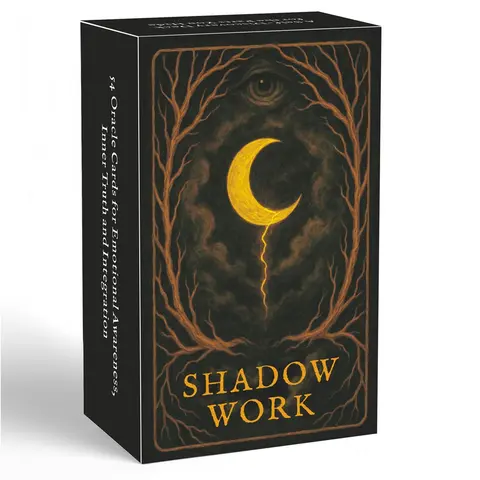 54-Card Tarot Deck, Reflective Moon Shadow Work Oracle Cards, Tarot Card Decks, Tarot Card Set, Tarot Card Game, Cards Games, 13 x 8 cm, for Self-Discovery and Emotional Insight, Spiritual Guidance Tool