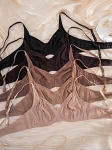 women's solid color underwire bra, comfortable breathable adjustable strap bra, lingerie for all seasons