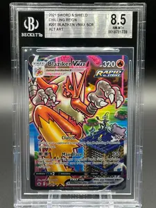 Pokemon TCG Blaziken VMAX | Chilling Reign 201/198 | BGS Graded NM-MT+ 8.5