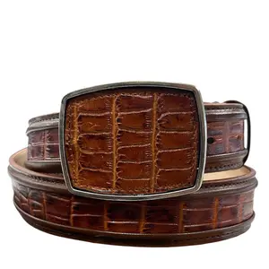 Cinturon Printeado Caiman Cafe