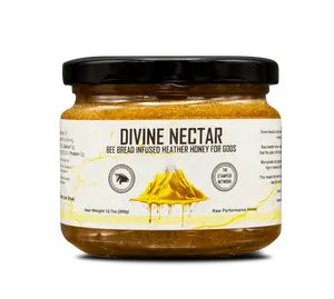 Divine Nectar Honey - Spartan Bee Bread Infused Nectar for Gods, Raw & Unpasteurized, Natural and Organic