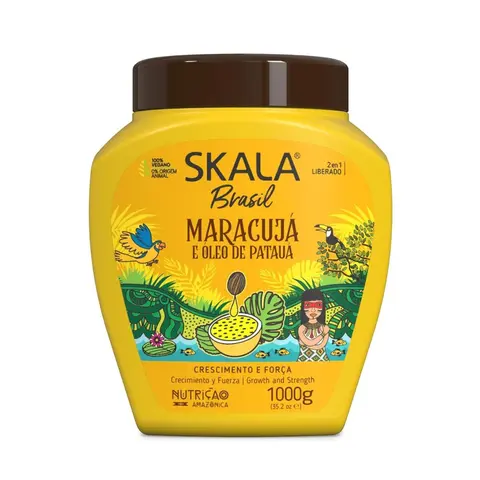 2 in 1 Skala Hair Treatment Conditioning Cream Passion Fruit + Patua Oil for Curly Dry Weak Hair Mask Conditioner Comfort Cleanser  Haircare Shampoo Olive Comfort Comfort Hydration Vegan