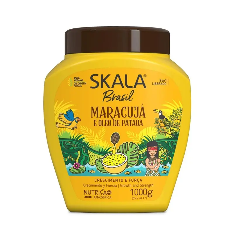 2 in 1 Skala Hair Treatment Conditioning Cream Passion Fruit + Patua Oil for Curly Dry Weak Hair Mask Conditioner Comfort Cleanser Haircare Shampoo Olive Comfort Comfort Hydration Vegan
