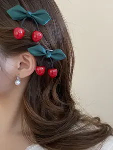Cherry Leaf Duckbill Clip, Cute Small Fresh Design, Perfect for Hair Accessories, Stylish and Functional Accessory for All Seasons, For Girls