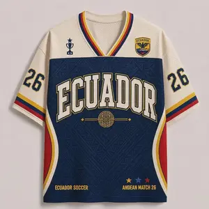 Ecuador Custom Soccer Mesh Jersey 2026 - Shirt For Soccer Fans