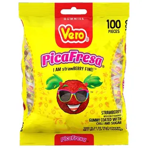 VERO PICAFRESA GUMMY COATED W CHILI AND SUGAR -100CT / 1LB 5 OZ (00161_