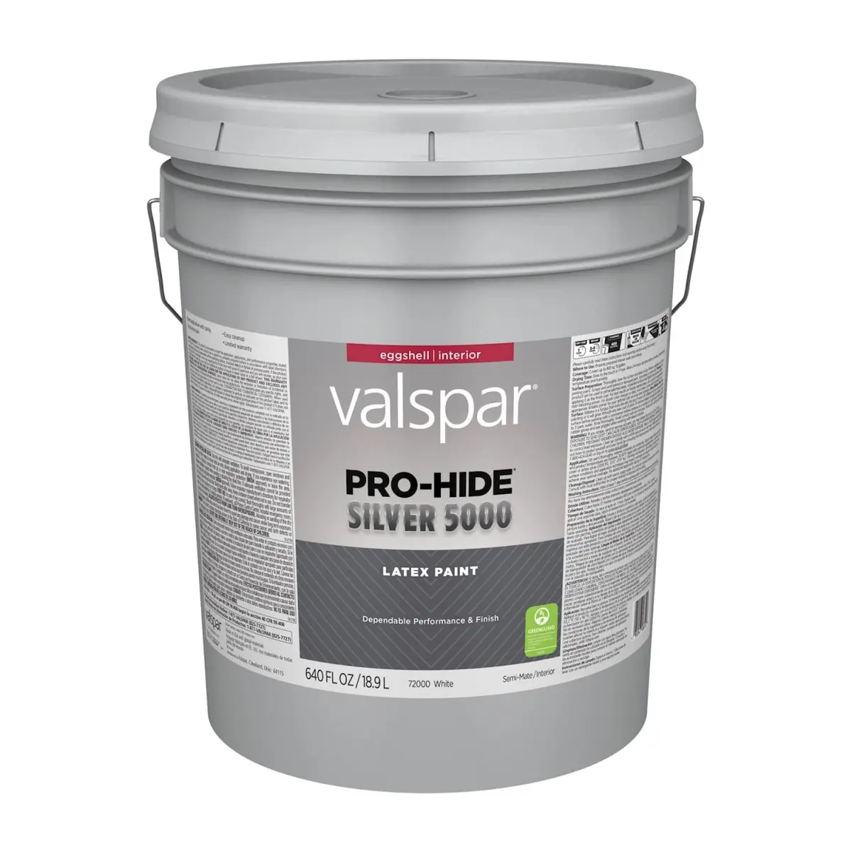 5 Gal Prohide Acrylic Latex All-Purpose Paint - White & Eggshell, Easy Cleanup, Greenguard Gold Certified, Office & School Stationery Supply
