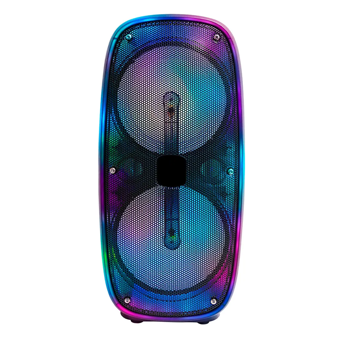 RCA FLAME-66 2x6.5" Bluetooth Speaker with RGB Lights, Mic & Remote Control