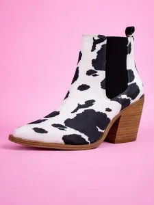 Nicole Cow Print Boots Nicole Cow Print Boots