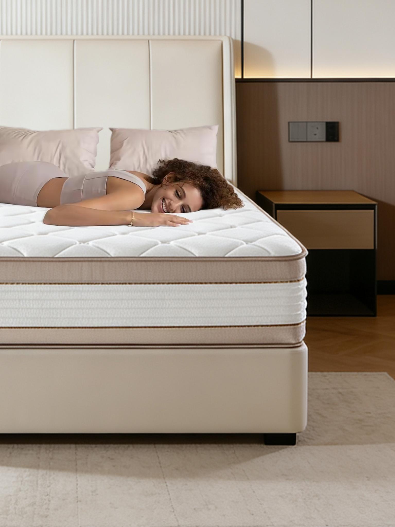 Luxury Medium Firm Pocket Spring Mattress | 2.2mm Strong Support Orthopedic Mattress | Motion Isolation No Partner Disturbance | Back Pain Relief | Breathable Durable Hotel Quality Bed in a Box