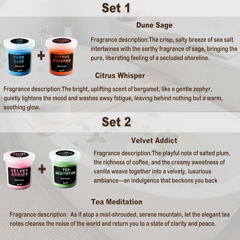 2PCS Sparkle Bath bomb Powder, Aesthetic Sparkle Bath Bomb Powder Gift Set, 2-Pack Pink & Green Glitter Bath Dust with Natural Essential Oils, Relaxing Spa Day Soak for Women, Christmas Self-Care Gift I