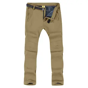 TBMPOY Men's Outdoor Hiking Ski Waterproof Fleece Lined Pants With Belt For Hiking,Fishing, Hunting,Skiing, Camping, Cycling, Shopping