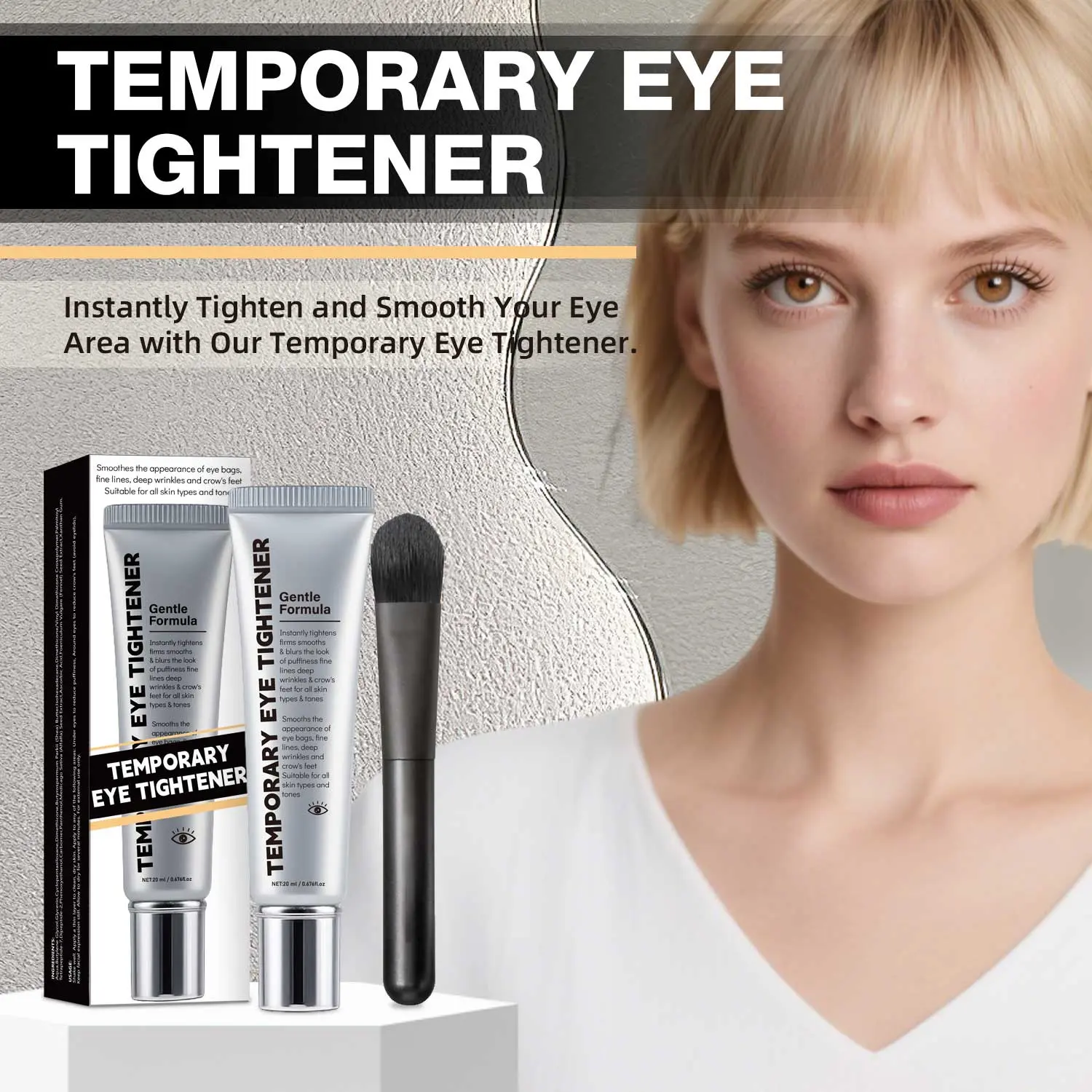 Eye Cream for Dark Circles & Puffiness Reduction, Firming Anti-Wrinkle Soothing Treatment for Under-Eye Area, Daily Use Skin Care Solution