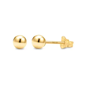 14K Yellow Gold Filled Round Ball Stud Earrings