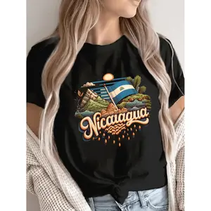 Nicaragua Flag Women Comfortable T-Shirt Stylish And Soft Fit