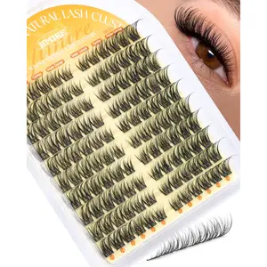 Natutal Lash Clusters Wispy Lashes Clusters Cat Eye Cluster Eyelash Extensions Natural Look 10-16MM Pre-Lash Map Individual Lashes Eyelash Clusters by JIMIRE