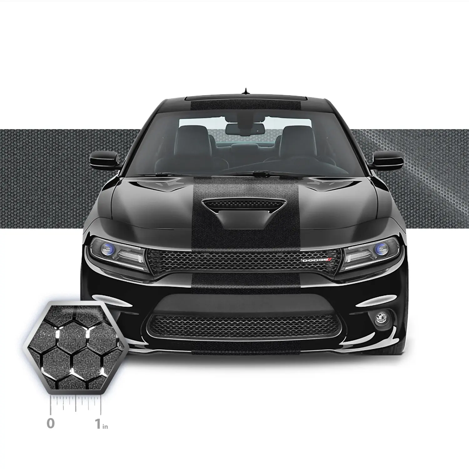 24" Racing Stripe Self Healing Vinyl fits Dodge SRT Charger 2011 to 2022