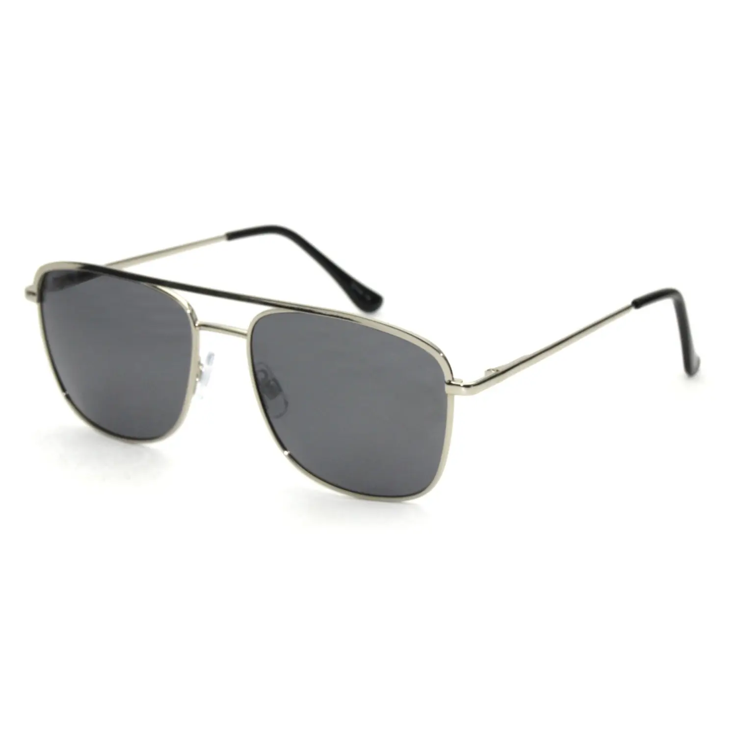 Viper — Silver Polarized Square Aviator Sunglasses