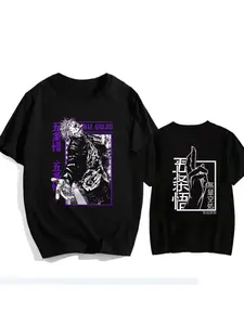Jujutsu Kaisen Satoru Gojo Unisex T-shirt 2026 Summer Anime Print Loose Casual Men's Short Sleeved Top