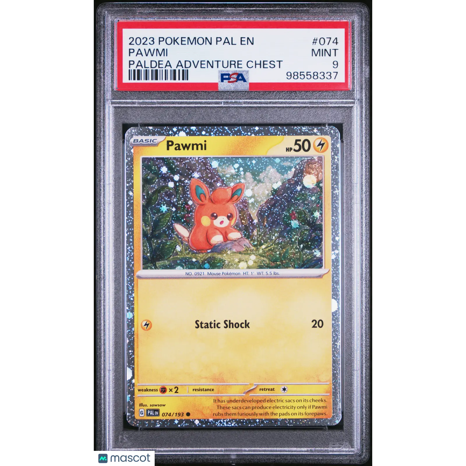 PSA PokéMon TCG Pawmi #074 Paldea Adventure Chest 9