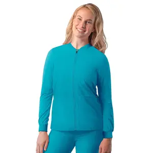 Addition Women's Bomber Zipped Jacket by Adar XXS-3XL / TEAL BLUE