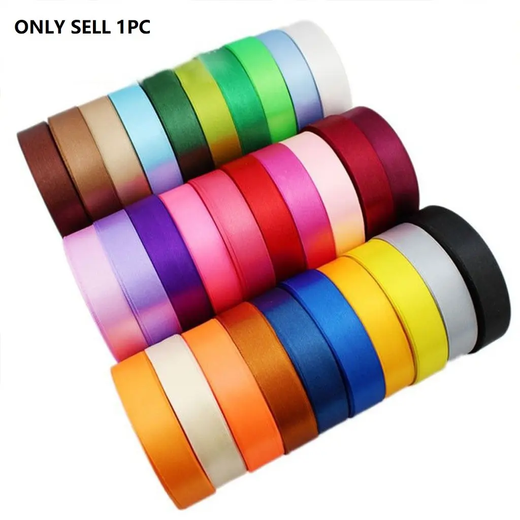 25 Yards Roll 3/4 Inch Wide Satin Ribbon, Party Decoration, Wedding Dress Accessory, DIY Craft Supplies, Home Decor, Rose Bouquet Bowknot, Gift Wrapping Supplies