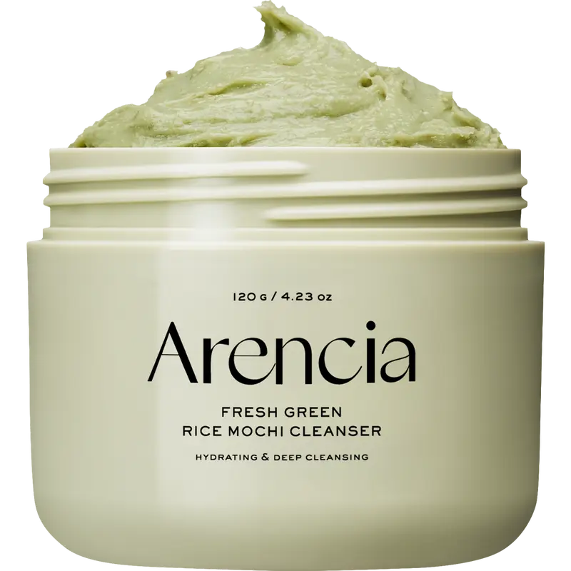 Fresh Green Rice Mochi Cleanser, 4.23oz - Gentle Foaming Facial Cleansing for Clogged Pores and Sensitive Skin