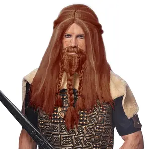 Viking Adult Costume Wig | Natural Red