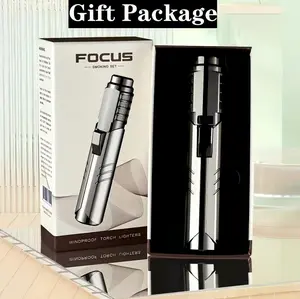 New silver metal ignition device 1800° windproof powerful fire lighter suitable for kitchen cooking, home aromatherapy candles, holiday decoration, outdoor camping, waterproof and rust-proof, safety lock (without butane)