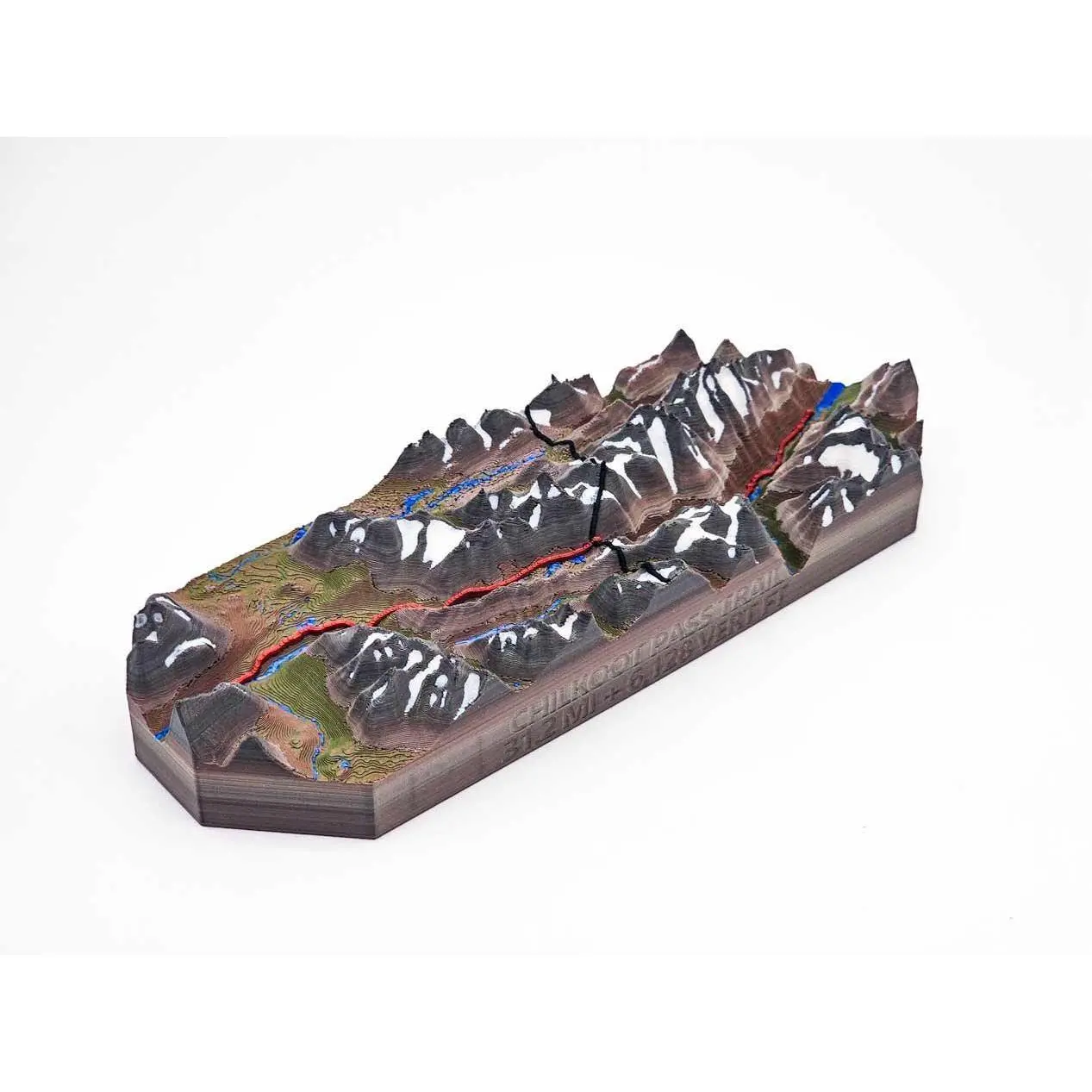 Chilkoot Trail - 3D Printed Topographical Map - TrailSculpt