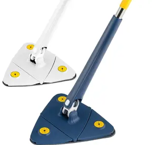 DIUS Magic Mop 360 - Ultimate Versatile Home Cleaning Solution, Effortlessly Reach Every Corner with Innovative 360° Rotating Head, Premium Quality Triangle Lazy Mop, Multifunctional Wet and Dry Cleaning, Durable Design for Everyday Use White Adjustable