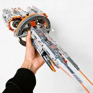 1184pcs Sci-Fi Spaceship Building Blocks, Mechanical Gear Transmission, Exclusive Display Stand, Creative Desk Decor, Gift for Science Fiction Fans
