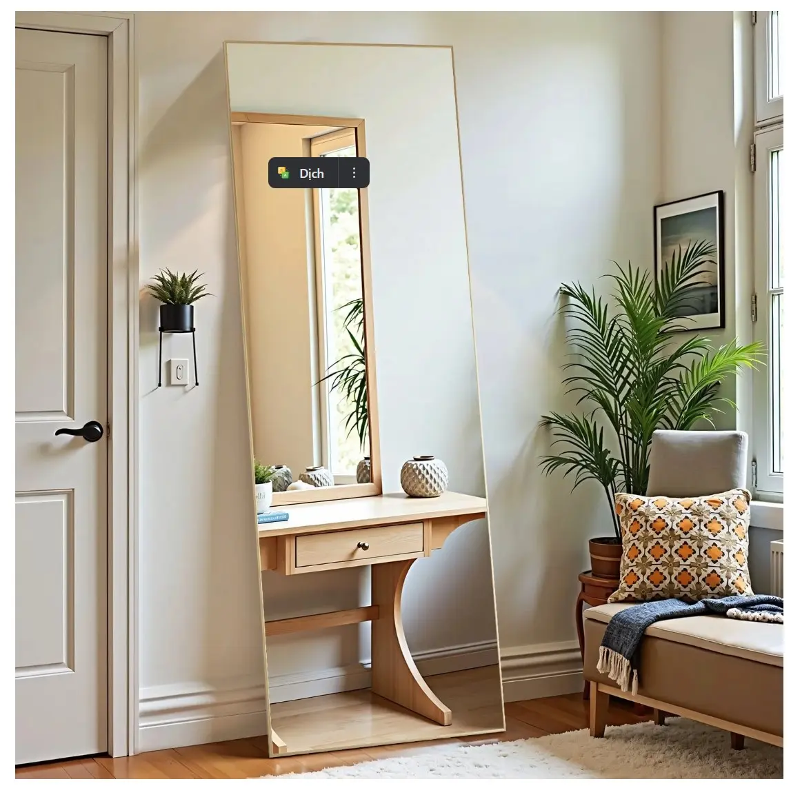 64"x21" Full Length Mirror Standing Rectangle Floor Mirrors Body Dressing Wall-Mounted Mirror, Gold