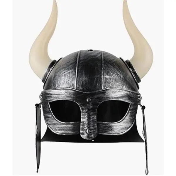 Gladiator Helmet - Roman - Silver/Black - Plastic - Costume Accessory - Adult