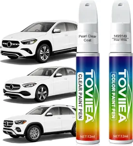 Polar White(/) Touch Up Paint Compatible with MercedesBenz,In Car Scratch Remover Pen,Car Paint Scratch Repair Kit for Scratches,Chips & Nicks,PCS SET