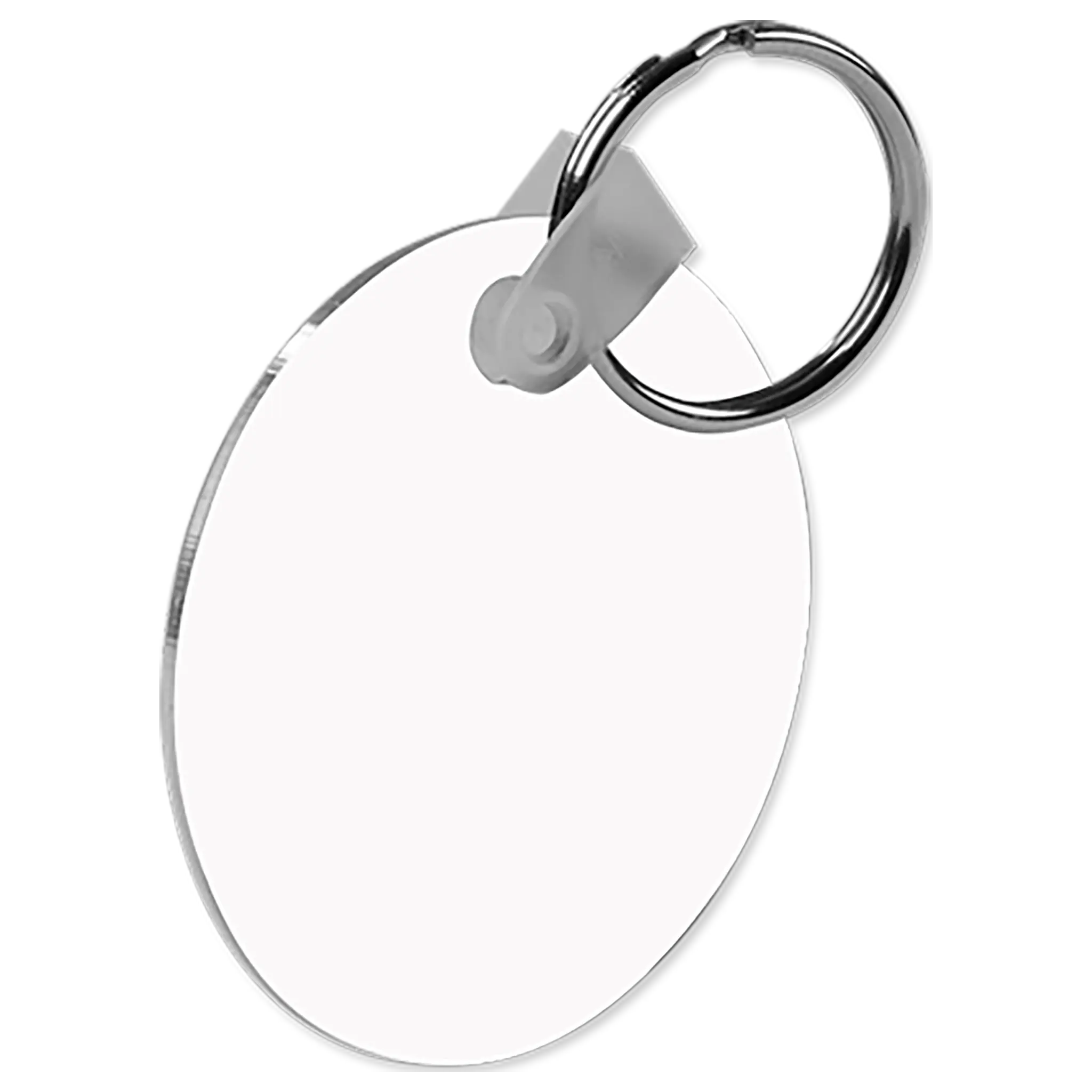 Unisub Round Aluminum Sublimation Keychain :: 2" Gloss White